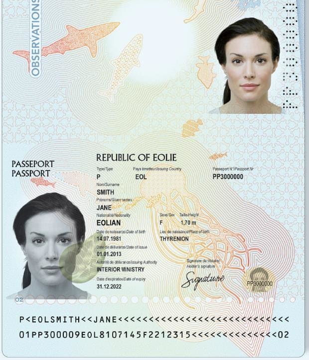 Passport Inside Pages