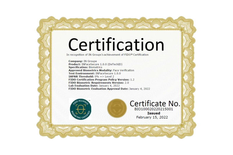 Certification FIDO 2