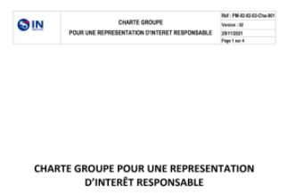 Charte Groupe pour une représentation d'intérêt responsable