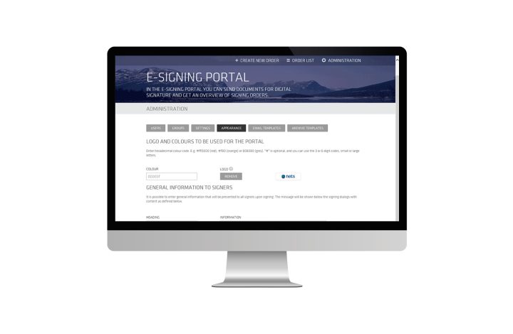 e-Signing-portal_Appearance-Administration