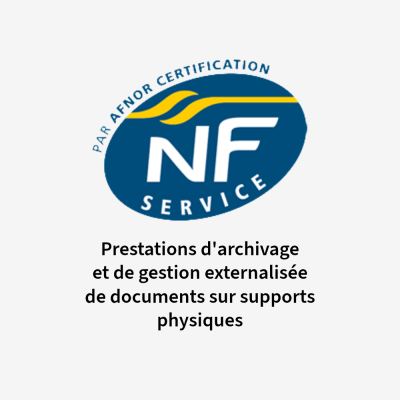 NF – Prestations d’archivage et de gestion supports physiques